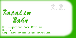 katalin mahr business card